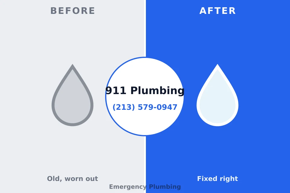 Before and after: plumbing repair North Lewisburg, OH